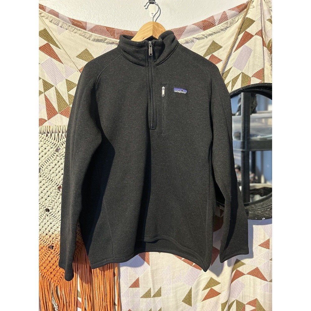 Patagonia Better Sweater Mens Medium Dark Gray Long Sleeve 1/4  Zip